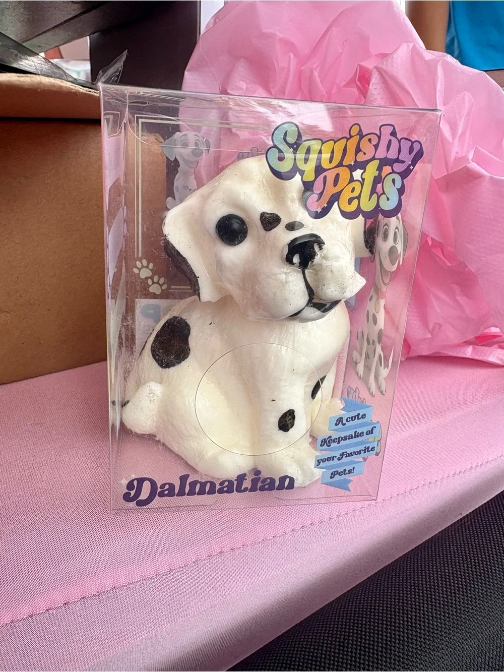 Squishy Pets Dalmatian Plush Squishy Toy - White with Black Spots - Picture 1 of 2